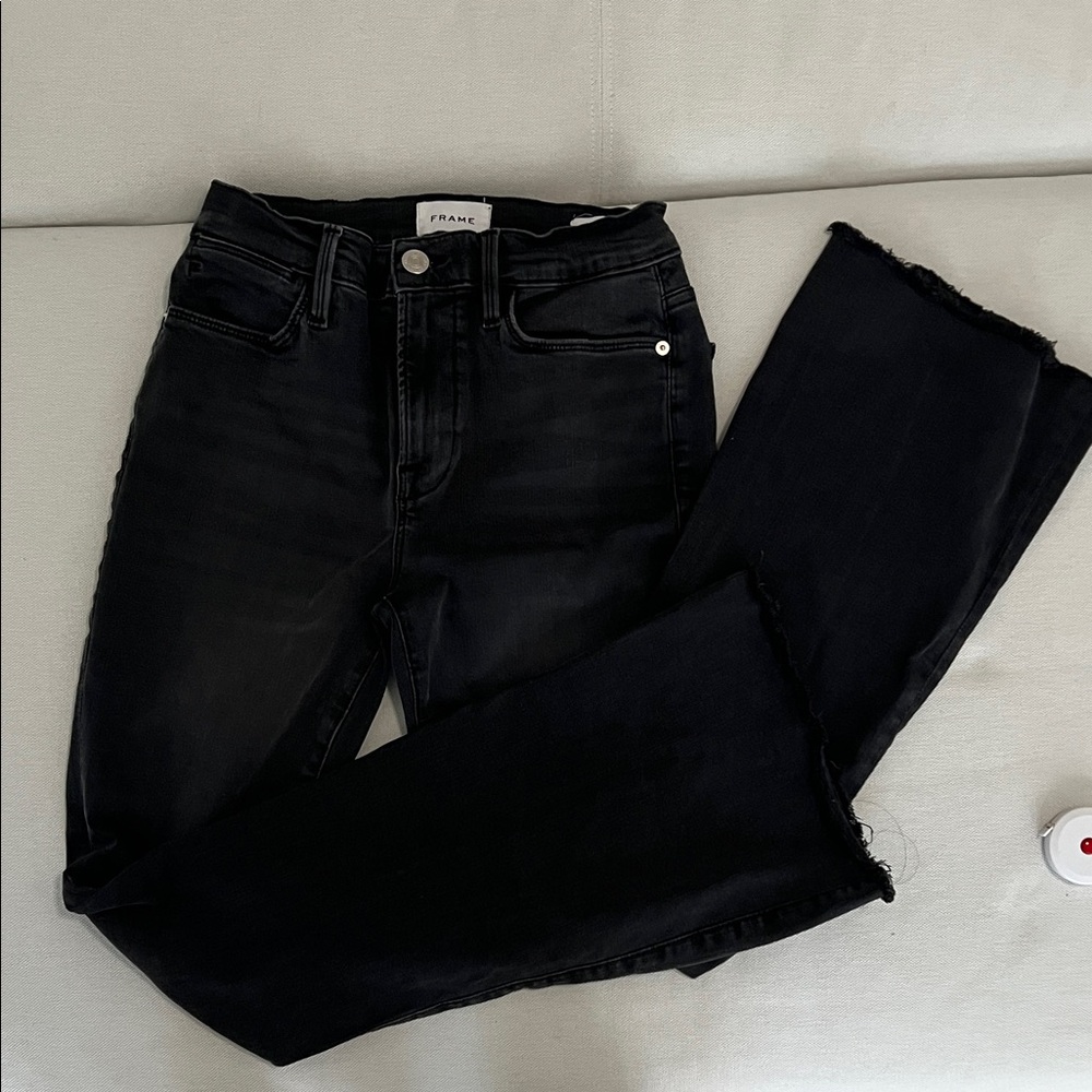 Frame Denim Women's Dark Black Skinny Jeans